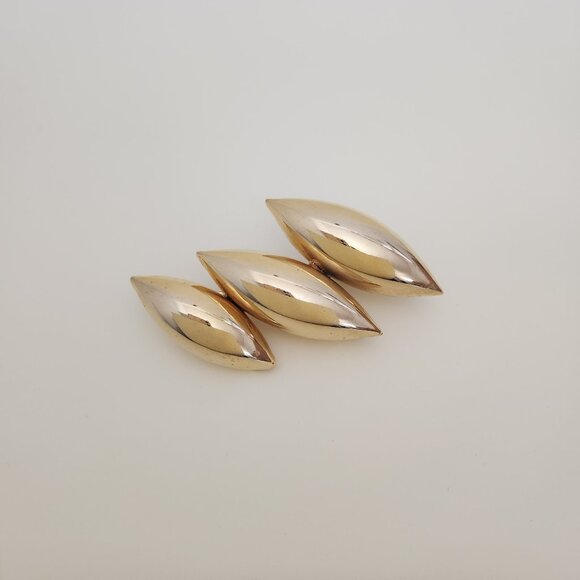 Vintage Brooch Pin Gold Tone Abstract 3D Evening Event Formal Chic Business - Picture 1 of 7